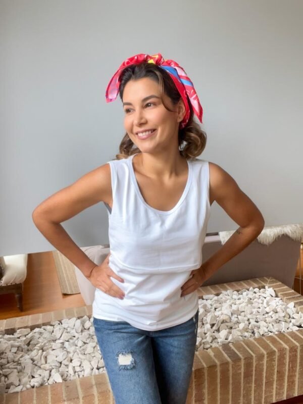 Camiseta Tropical estilo Esqueleto Blanca - Imagen 2